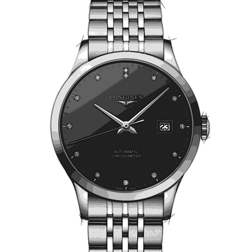  Shop Authentic Longines Record Automatic Stainless Steel 40mm Watch for Men - L2.821.4.57.6 - Luxxuri