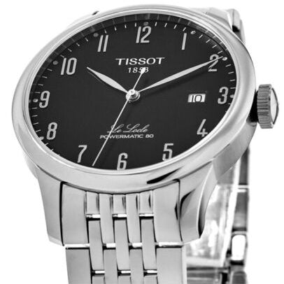  Shop Authentic Tissot Le Locle Powermatic 80 Black Dial Silver Steel Strap Watch For Men - T006.407.11.052.00 - Luxxuri