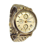  Shop Authentic Fossil Boyfriend Chronograph Gold Dial Gold Steel Strap Watch for Women - ES2197 - Luxxuri