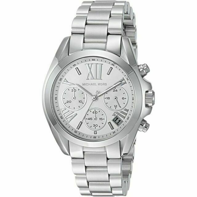  Shop Authentic Michael Kors Bradshaw  Chronograph Silver Dial Silver Steel Strap Watch for Women - MK6174 - Luxxuri