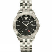  Shop Authentic Versace Univers Analog Black Dial Silver Steel Strap Watch for Men - VEBK00418 - Luxxuri