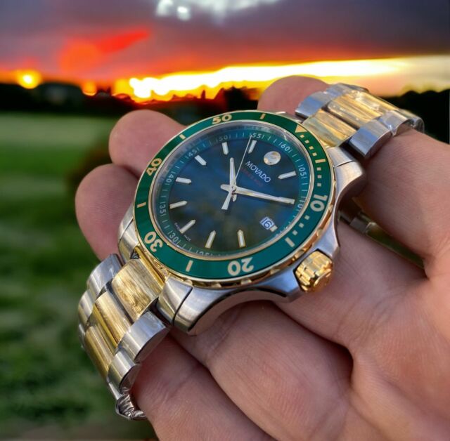  Shop Authentic Movado Series 800 Green Dial Two Tone Steel Strap Watch for Men - 2600147 - Luxxuri