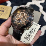  Shop Authentic Fossil Grant Sport Automatic Skeleton Black Dial Black Leather Strap Watch for Men - ME3138 - Luxxuri