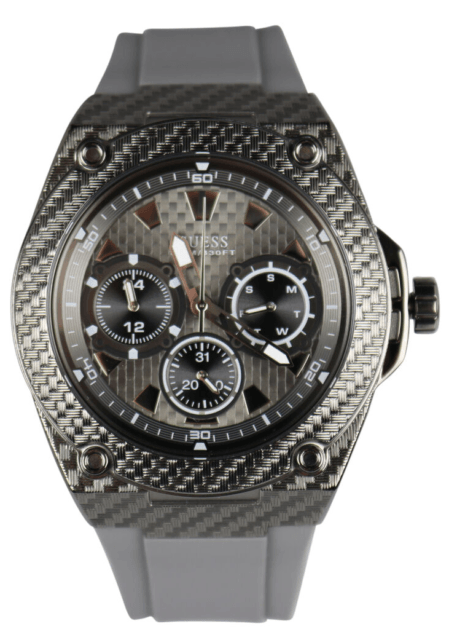  Shop Authentic Guess Legacy Grey Dial Grey Silicone Strap Watch For Men - W1048G1 - Luxxuri