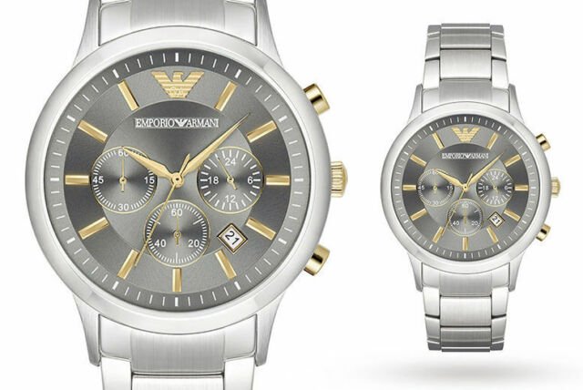  Shop Authentic Emporio Armani Quartz Grey Dial Silver Steel Strap Watch For Men - AR11047 - Luxxuri