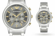  Shop Authentic Emporio Armani Quartz Grey Dial Silver Steel Strap Watch For Men - AR11047 - Luxxuri