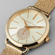  Shop Authentic Michael Kors Portia Gold Dial Gold Mesh Bracelet Watch for Women - MK3844 - Luxxuri