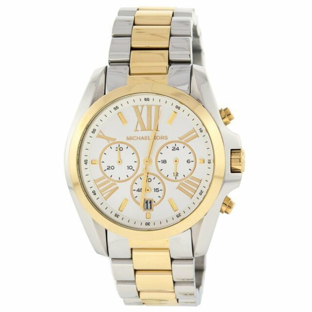  Shop Authentic Michael Kors Bradshaw Silver Dial Two Tone Steel Strap Watch for Women - MK5627 - Luxxuri