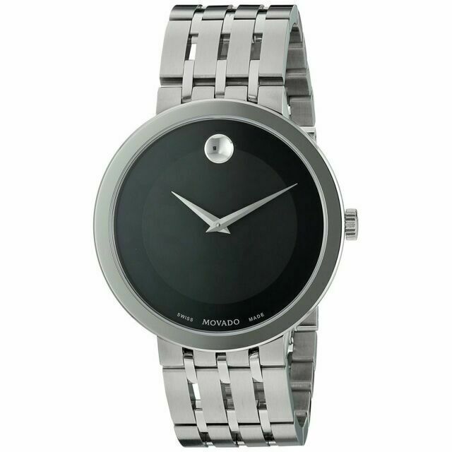  Shop Authentic Movado Esperanza 39mm Black Dial Silver Steel Strap Watch For Men - 0607057 - Luxxuri