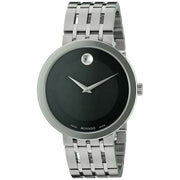  Shop Authentic Movado Esperanza 39mm Black Dial Silver Steel Strap Watch For Men - 0607057 - Luxxuri