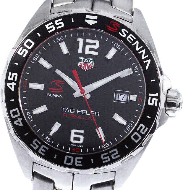  Shop Authentic Tag Heuer Formula 1 Senna Limited Edition Black Dial Silver Steel Strap Watch for Men - WAZ1012.BA0883 - Luxxuri