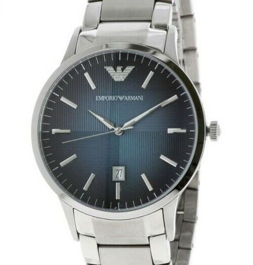  Shop Authentic Emporio Armani Renato Blue Dial Silver Steel Strap Watch For Men - AR2472 - Luxxuri
