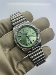  Shop Authentic Breitling Chronomat Automatic 36 Diamonds Green Dial Two Tone Steel Strap Watch for Women - A10380591L1A1 - Luxxuri