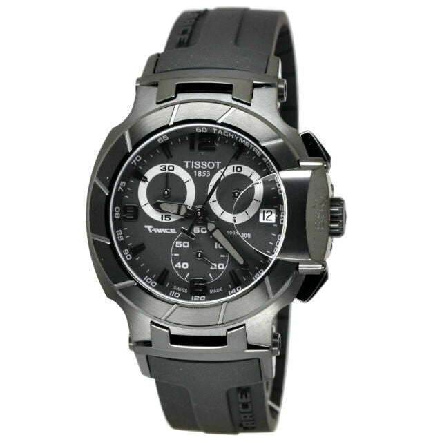  Shop Authentic Tissot T Race Chronograph Black Dial Black Rubber Strap Watch for Men - T048.417.37.057.00 - Luxxuri
