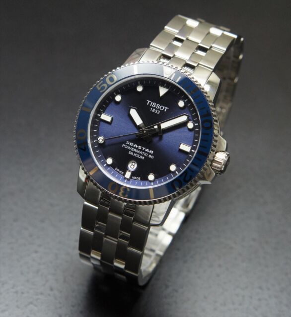  Shop Authentic Tissot T Sport Seastar 1000 Powermatic Silicium Blue Dial Silver Steel Strap Watch For Men - T120.407.11.041.01 - Luxxuri