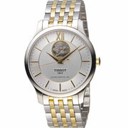  Shop Authentic Tissot Tradition Powermatic 80 Open Heart Silver Dial Two Tone Steel Strap Watch For Men - T063.907.22.038.00 - Luxxuri