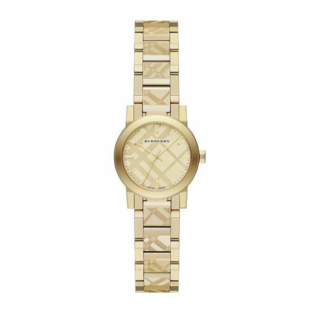 Shop Authentic Burberry The City Gold Dial Gold Steel Strap Watch for Women - BU9234 - Luxxuri
