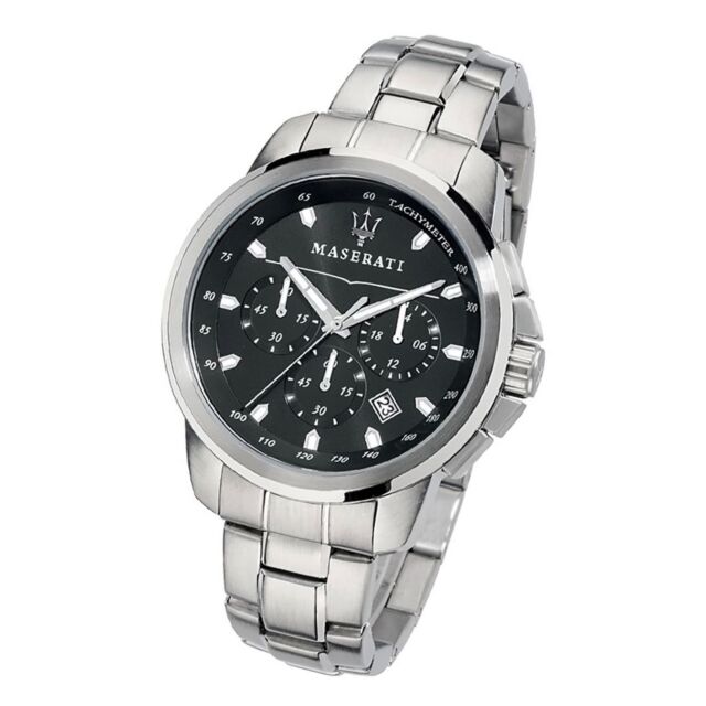  Shop Authentic Maserati Successo Chronograph Black Dial Silver Steel Strap Watch For Men - R8873621001 - Luxxuri