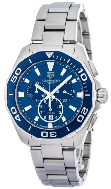  Shop Authentic Tag Heuer Aquaracer Blue Dial SIlver Steel Strap Watch for Men - CAY111B.BA0927 - Luxxuri