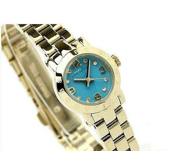  Shop Authentic Marc Jacobs Amy Dinky Blue Dial Gold Steel Strap Watch for Women - MBM3229 - Luxxuri