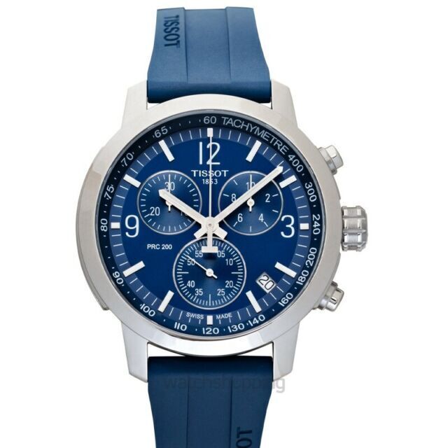  Shop Authentic Tissot T Sport PRC 200 Chronograph Blue Rubber Strap Watch For Men - T114.417.17.047.00 - Luxxuri
