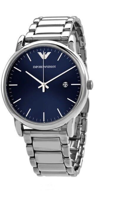  Shop Authentic Emporio Armani Luigi Blue Dial Silver Steel Strap Watch For Men - AR11089 - Luxxuri
