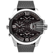  Shop Authentic Diesel Uber Chief Oversized 4 Time Black Dial Leather Strap Watch For Men - DZ7376 - Luxxuri