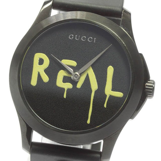  Shop Authentic Gucci G Timeless Ghost Black Dial Black Rubber Strap Unisex Watch - YA1264017 - Luxxuri