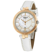  Shop Authentic Tissot T Lady Flamingo Mother of Pearl White Dial White Leather Strap Watch For Women - T094.210.26.111.01 - Luxxuri