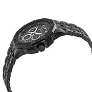  Shop Authentic Bulova Octova Chronograph Black Crystal Dial Black Steel Strap Watch for Men - 98C134 - Luxxuri