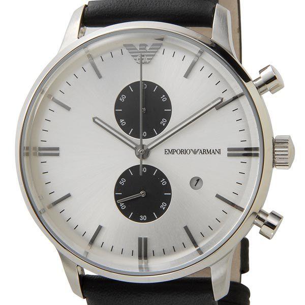  Shop Authentic Emporio Armani Gianni White Dial Black Leather Strap Watch For Men - AR0385 - Luxxuri