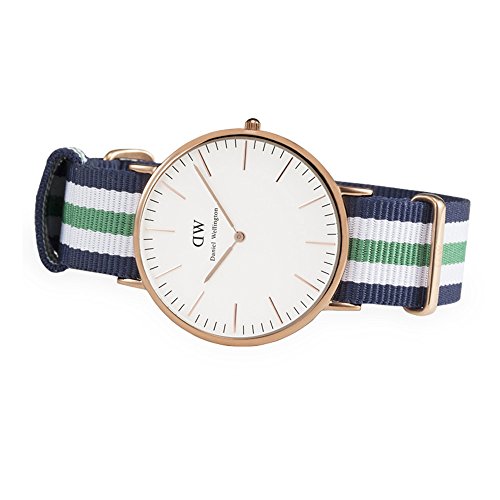  Shop Authentic Daniel Wellington Classic Nottingham White Dial Two Tone NATO Strap Watch For Men - 0108DW - Luxxuri