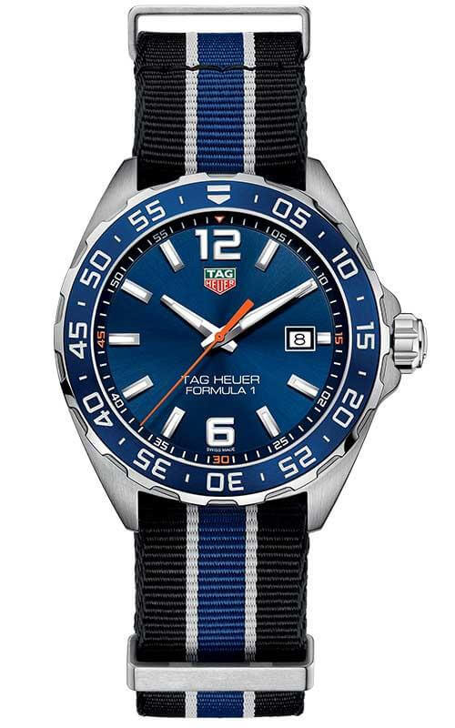  Shop Authentic Tag Heuer Formula 1 Quartz Blue Dial Two Tone NATO Strap Watch for Men - WAZ1010.FC8197 - Luxxuri