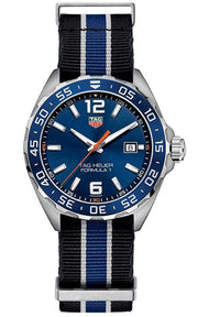  Shop Authentic Tag Heuer Formula 1 Quartz Blue Dial Two Tone NATO Strap Watch for Men - WAZ1010.FC8197 - Luxxuri