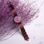  Shop Authentic Guess Soho Pink Dial Pink Mesh Bracelet Watch For Women - W0638L6 - Luxxuri