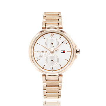  Shop Authentic Tommy Hilfiger Angela Quartz White Dial Rose Gold Steel Strap Watch for Women - 1782124 - Luxxuri