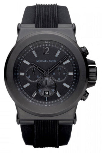  Shop Authentic Michael Kors Dylan Black Dial Black Rubber Strap Watch for Men - MK8152 - Luxxuri