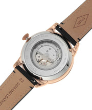  Shop Authentic Fossil Townsman Automatic Black Dial Black Leather Strap Watch for Men - ME3170 - Luxxuri