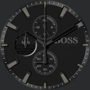  Shop Authentic Hugo Boss Rafale Chronograph Black Dial Black Leather Strap Watch For Men - 1513456 - Luxxuri