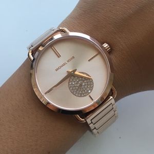  Shop Authentic Michael Kors Portia Rose Gold Dial Rose Gold Steel Strap Watch for Women - MK3640 - Luxxuri