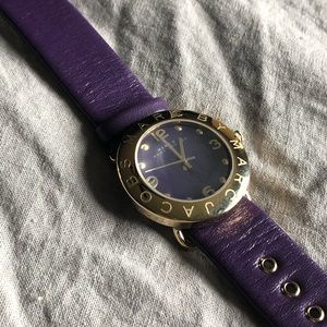  Shop Authentic Marc Jacobs Amy Purple Dial Purple Leather Strap Watch for Women - MBM1151 - Luxxuri