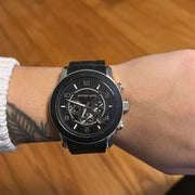  Shop Authentic Michael Kors Runway Black Dial Black Rubber Strap Watch for Men - MK8107 - Luxxuri