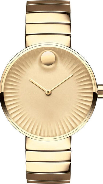  Shop Authentic Movado Edge Gold Dial Gold Steel Strap Watch for Women - 3680014 - Luxxuri