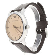  Shop Authentic Emporio Armani Luigi Analog Bronze Dial Brown Leather Strap Watch For Men - AR11096 - Luxxuri