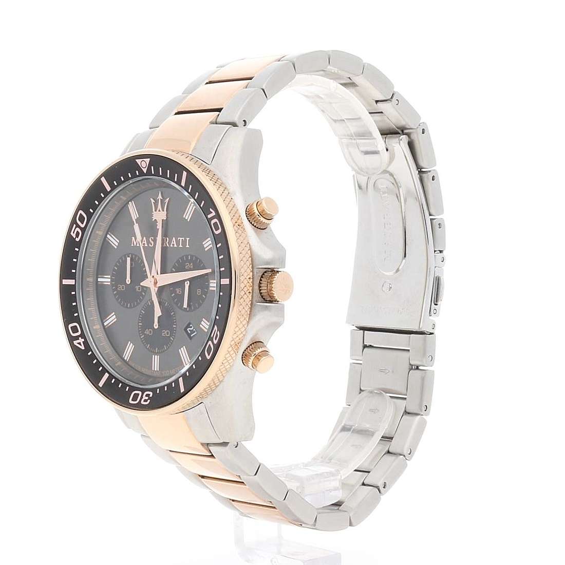  Shop Authentic Maserati SFIDA Chronograph Black Dial Two Tone Steel Strap Watch For Men - R8873640002 - Luxxuri