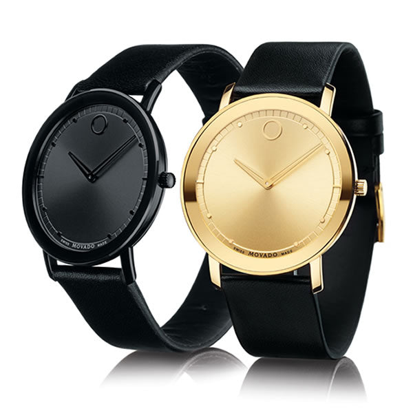  Shop Authentic Movado Sapphire Black Dial Black Leather Strap Watch for Men - 606884 - Luxxuri