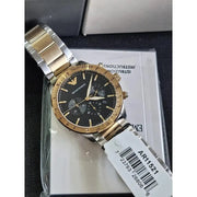  Shop Authentic Emporio Armani Analog Chronograph Black Dial Two Tone Steel Strap Watch For Men - AR11521 - Luxxuri