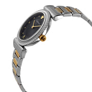  Shop Authentic Versace V-Motif Black Dial Two Tone Steel Strap Watch for Women - VERE00518 - Luxxuri