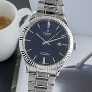  Shop Authentic Tudor Style Automatic Blue Dial Silver Steel Strap Watch for Men - M12710-0013 - Luxxuri