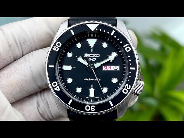  Shop Authentic Seiko 5 Sports SKX Automatic Black Dial Black Leather Strap Watch for Men - SRPD55K2 - Luxxuri